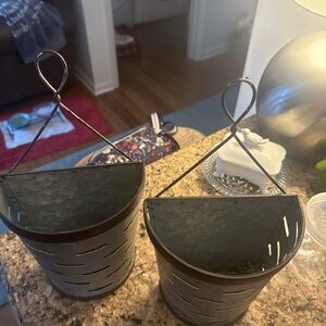 Metal Hanging Buckets